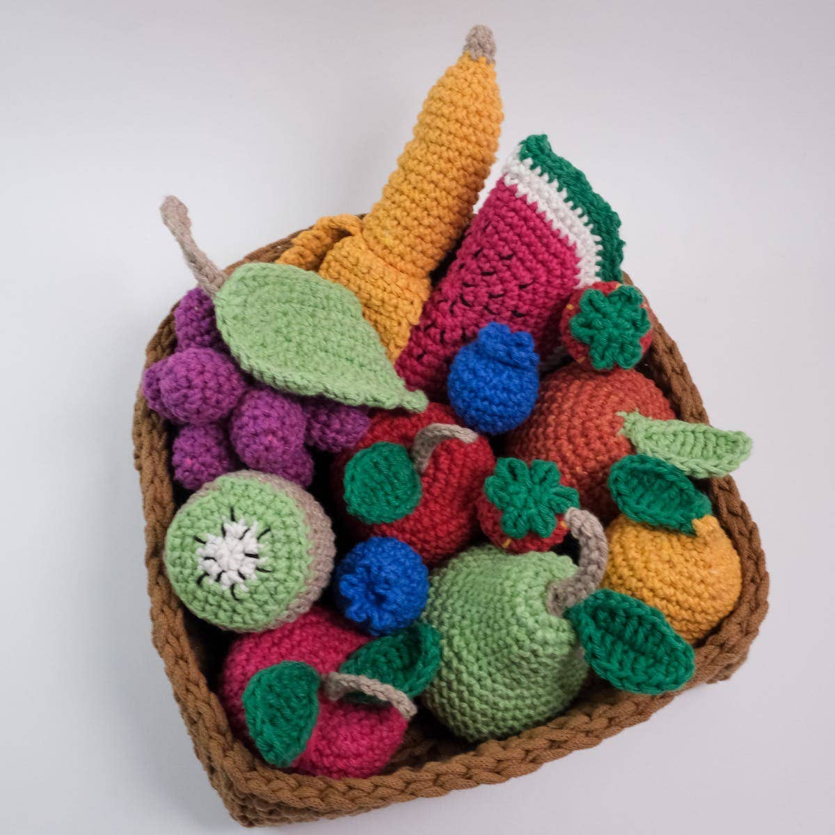Kit de Crochê DIY Cesta de Frutas Amigurumi Monte