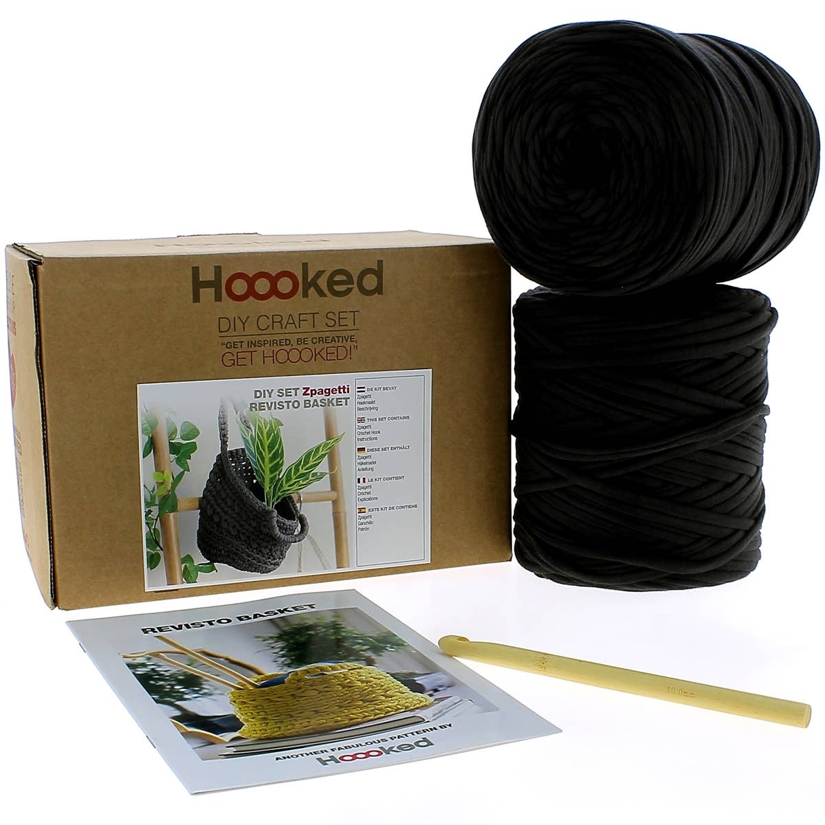 Kit de Crochê DIY Cesto Revisto Antracite