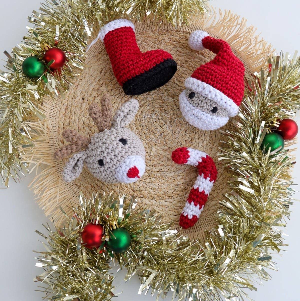 Kit de Crochê DIY para Enfeites de Natal