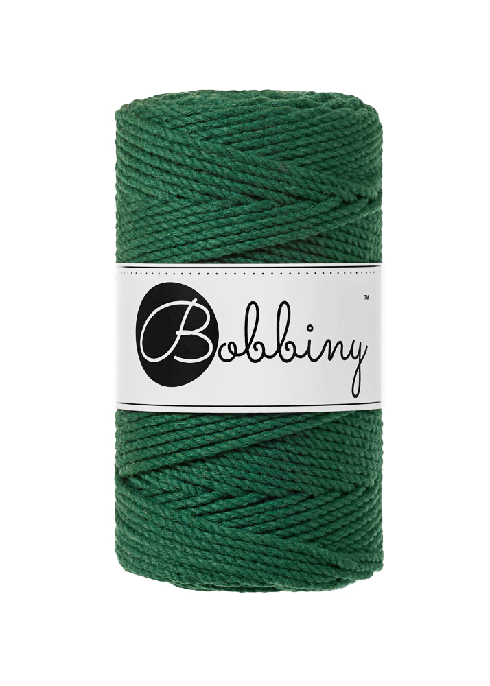 Pine Green Macrame 3ply Rope 3mm 100m